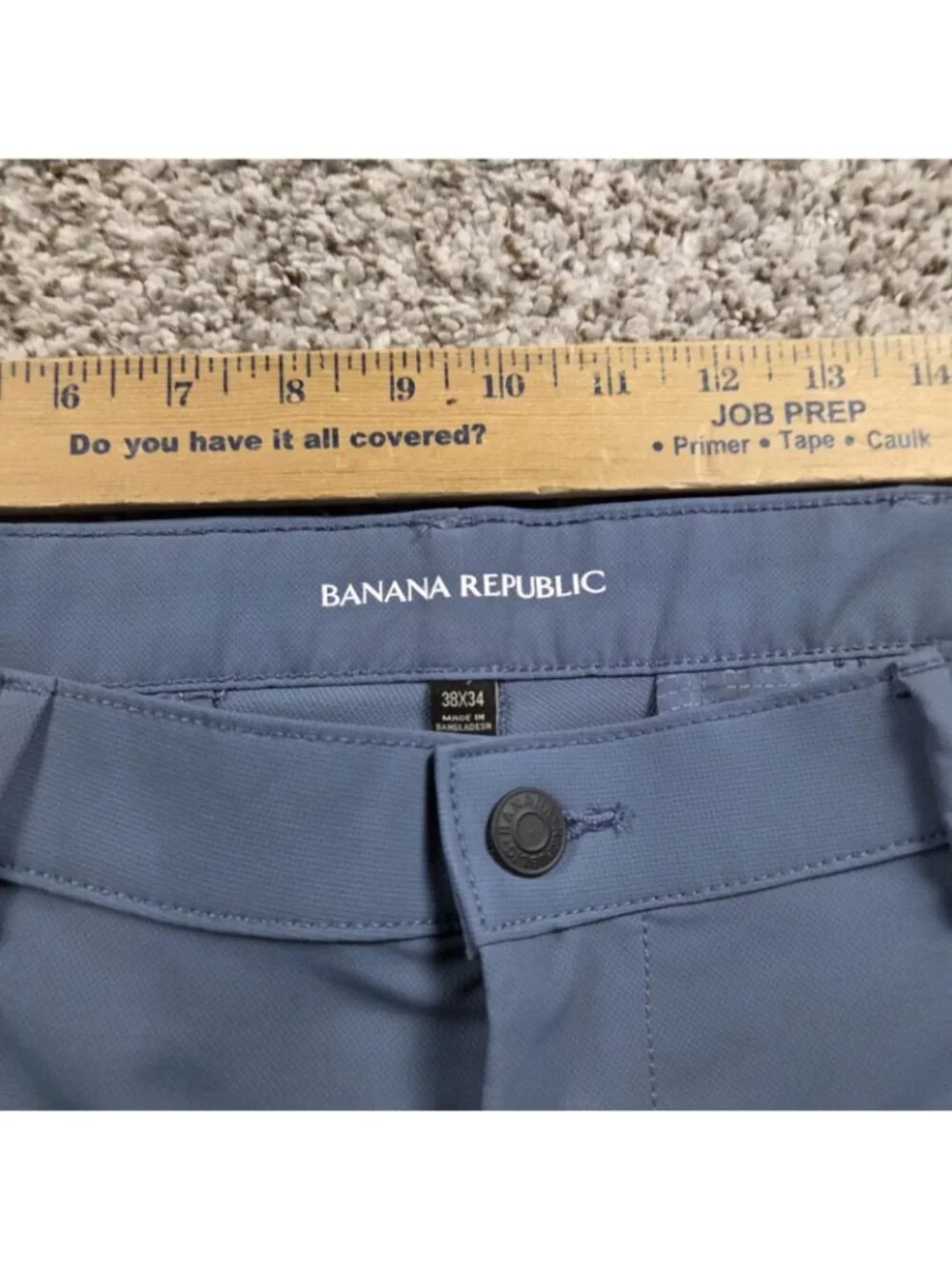 Banana Republic Pants Men's 38x34 Blue Flat Front Golf Performance